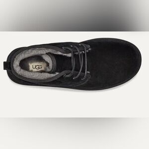 UGG Black Chukka Boots with Soft Textured Material and Padded Collar